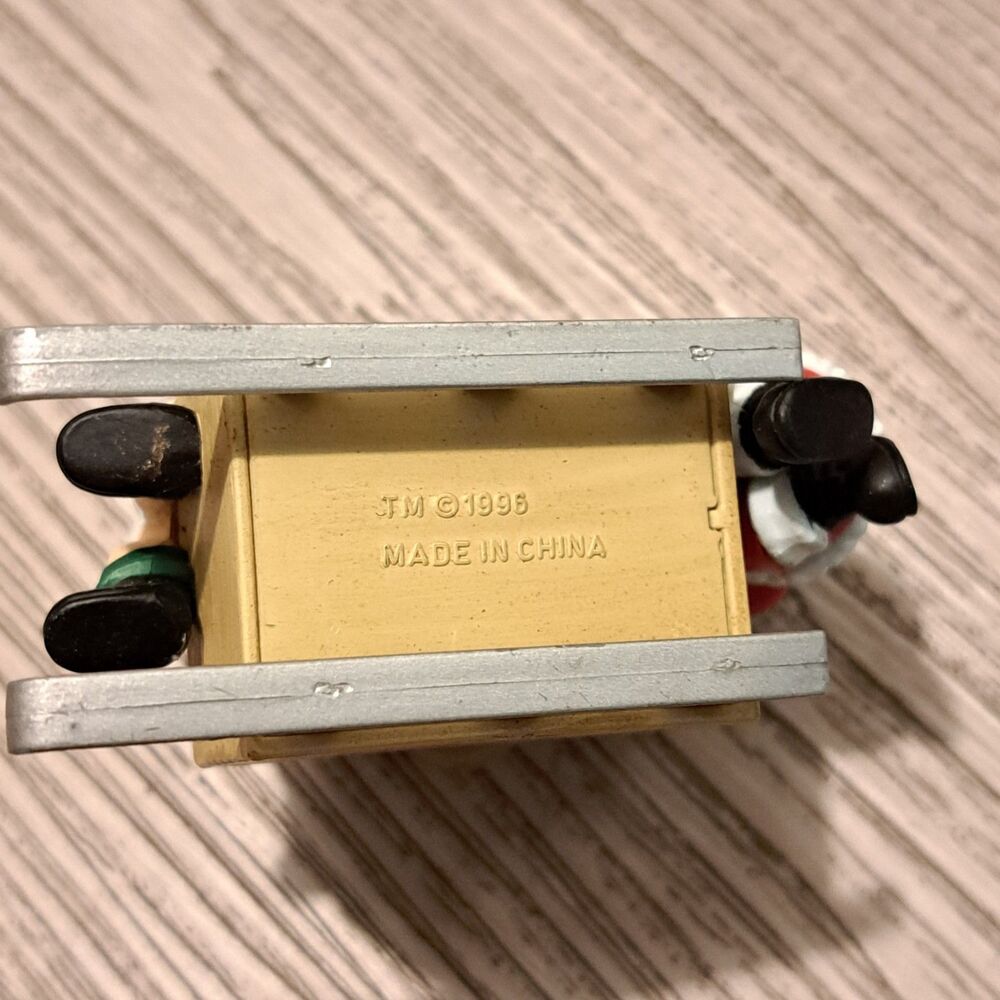 Vintage 1996 Campbell's Soup Kids on Soup Box Sled Christmas Ornament - Picture 5 of 6